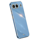 EIDERWOOD OnePlus Nord 4 Case with Metal Frame - Flexible Plastic - Blue