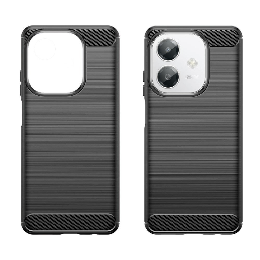 EIDERWOOD Oppo A60 / A40m / A40 Brushed Carbon Fiber Flexible Plastic Case - Black