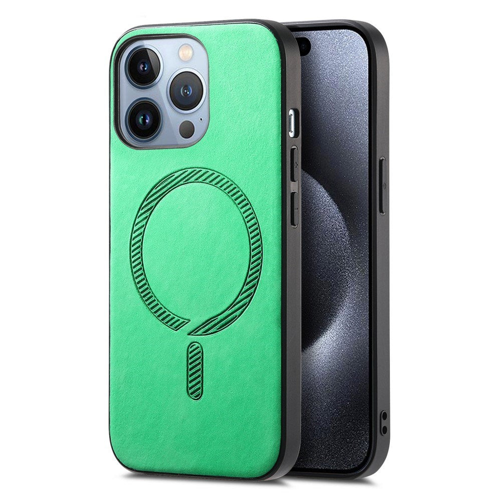 iPhone 16 Pro Leatherette Case - MagSafe Compatible - Green