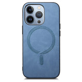 iPhone 16 Pro Leatherette Case - MagSafe Compatible - Blue