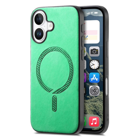 iPhone 16 Leatherette Case - MagSafe Compatible - Green