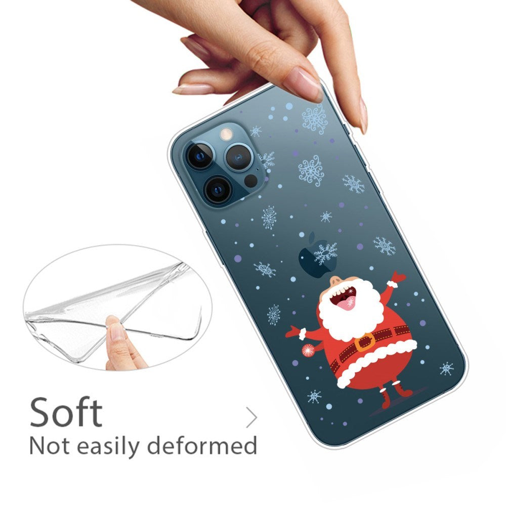 EIDERWOOD iPhone 16 Pro Max Flexible Plastic Christmas Case - Santa Claus & Snowflake