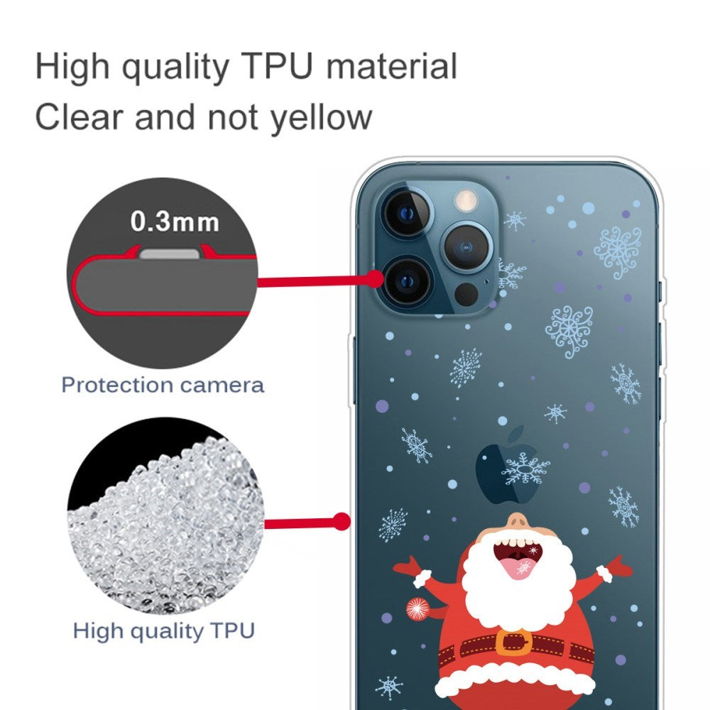 EIDERWOOD iPhone 16 Pro Max Flexible Plastic Christmas Case - Santa Claus & Snowflake