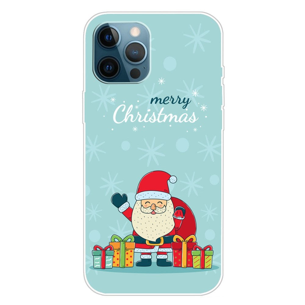 EIDERWOOD iPhone 16 Pro Max Flexible Plastic Christmas Case - Happy Santa Claus with Gifts