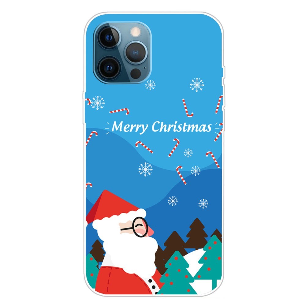 EIDERWOOD iPhone 16 Pro Flexible Plastic Christmas Case - Santa Claus in Snowy Weather