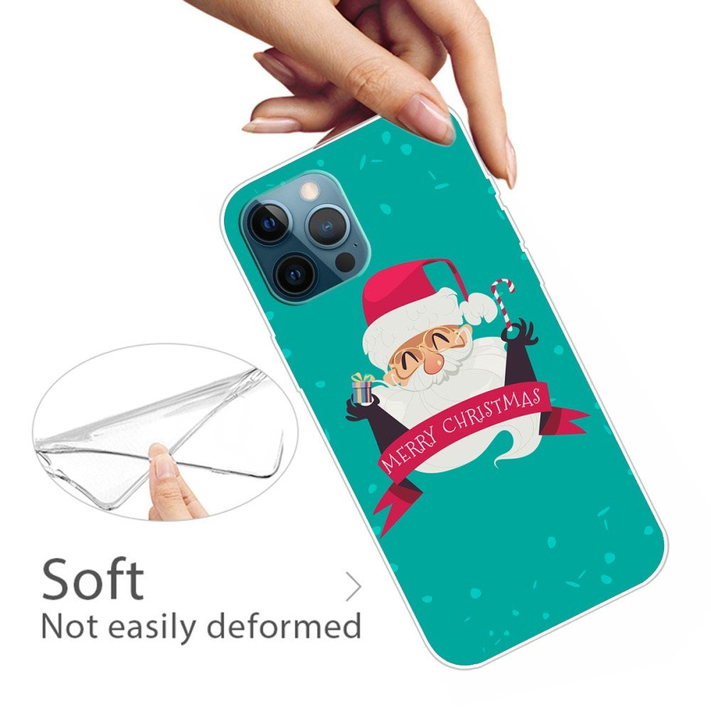 EIDERWOOD iPhone 16 Pro Flexible Plastic Christmas Case - Happy Santa Claus