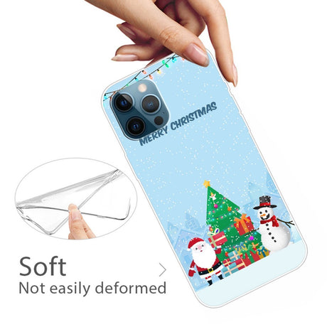 EIDERWOOD iPhone 16 Pro Flexible Plastic Christmas Case - Santa Claus and Snowman