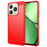 Realme Note 60x (4G) / C63 (4G) / C61 (4G) EIDERWOOD Carbon Fiber Case- Red