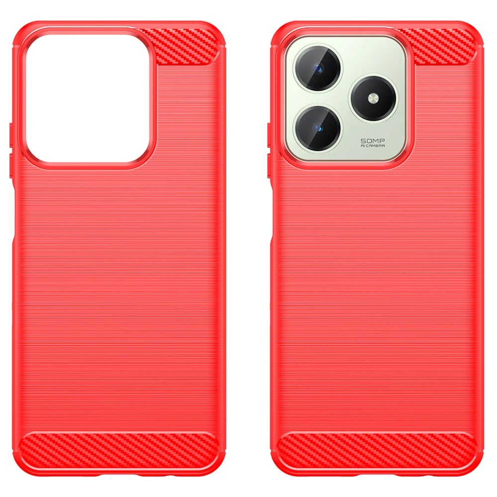 Realme Note 60x (4G) / C63 (4G) / C61 (4G) EIDERWOOD Carbon Fiber Case- Red