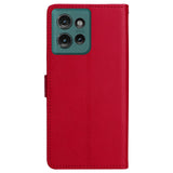 Motorola Edge 50 Wallet Flip Case in Leather with Wallet - Red