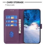 Realme Note 60 / 60x (4G) / C63 (4G) / C61 (4G) Faux Leather Case with Stand Function & Card Holder - Purple
