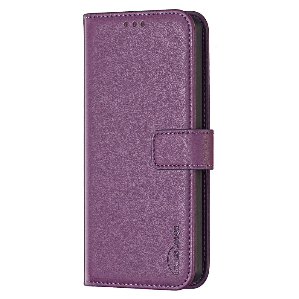 Realme Note 60 / 60x (4G) / C63 (4G) / C61 (4G) Faux Leather Case with Stand Function & Card Holder - Purple