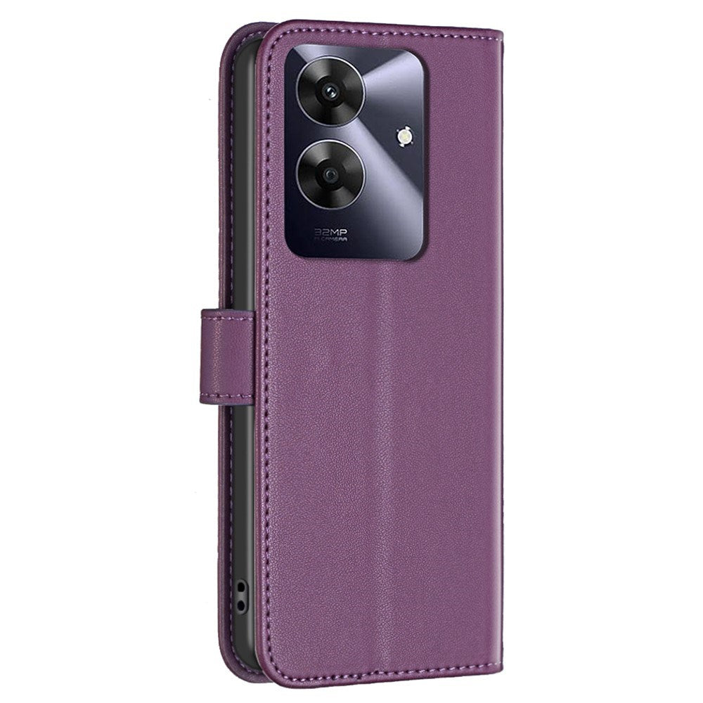 Realme Note 60 / 60x (4G) / C63 (4G) / C61 (4G) Faux Leather Case with Stand Function & Card Holder - Purple