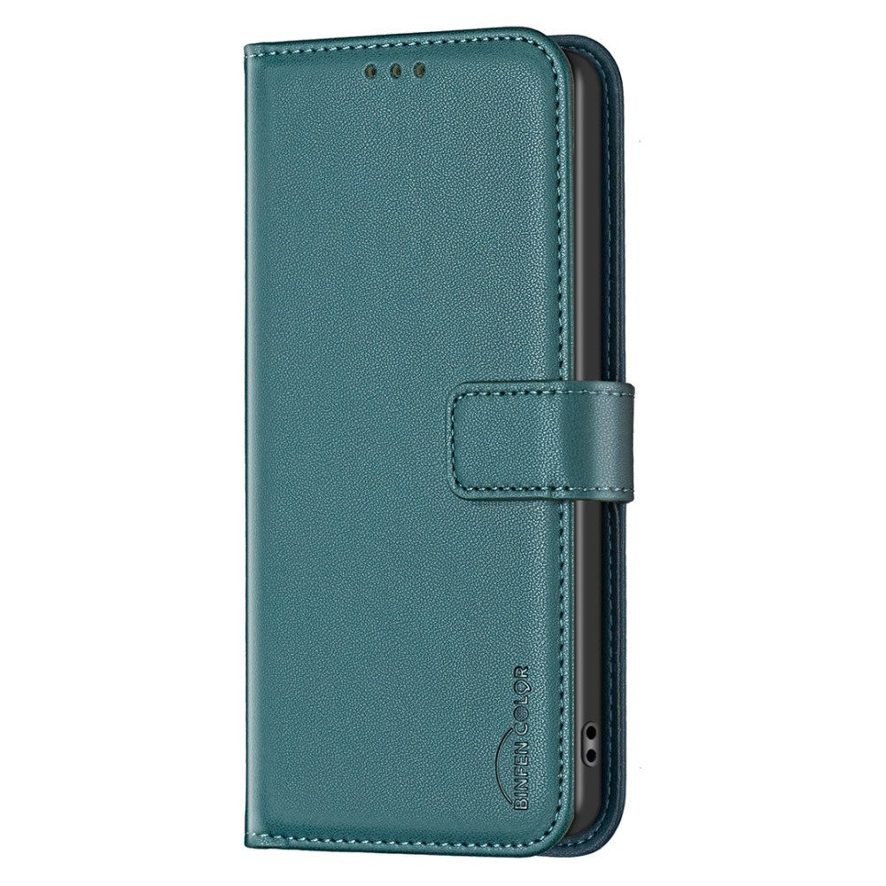 Realme Note 60 / 60x (4G) / C63 (4G) / C61 (4G) Faux Leather Case with Stand Function & Card Holder - Green