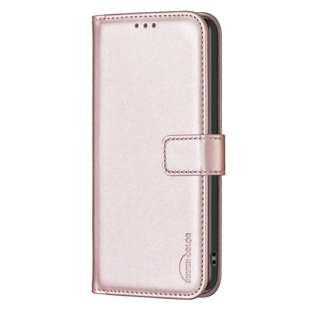 Realme Note 60 / 60x (4G) / C63 (4G) / C61 (4G) Faux Leather Case with Stand Function & Card Holder - Rose Gold