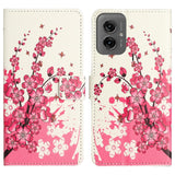 EIDERWOOD Motorola Moto G55 Flip Case with Card Holder and Stand Function - Flowers