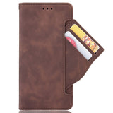 Sony Xperia 5 IV Leather Case w. Stand / Card Holder & Extra Card Pocket - Brown