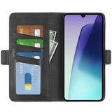 EIDERWOOD Xiaomi Redmi 14C / Poco C75 Faux Leather Flip Case with Cardholder & Stand Function - Black