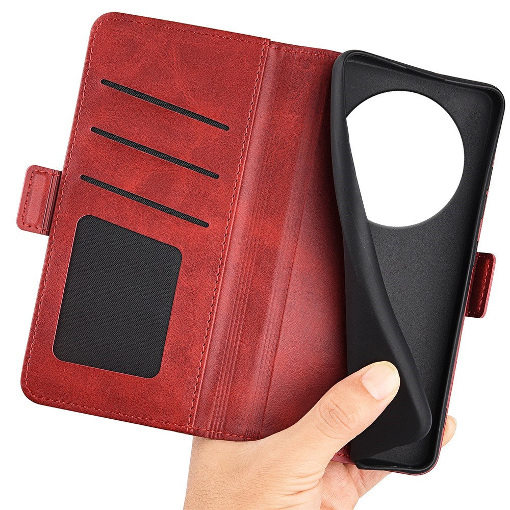 EIDERWOOD Xiaomi Redmi 14C / Poco C75 Faux Leather Flip Case with Cardholder & Stand Function - Red