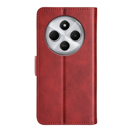 EIDERWOOD Xiaomi Redmi 14C / Poco C75 Faux Leather Flip Case with Cardholder & Stand Function - Red