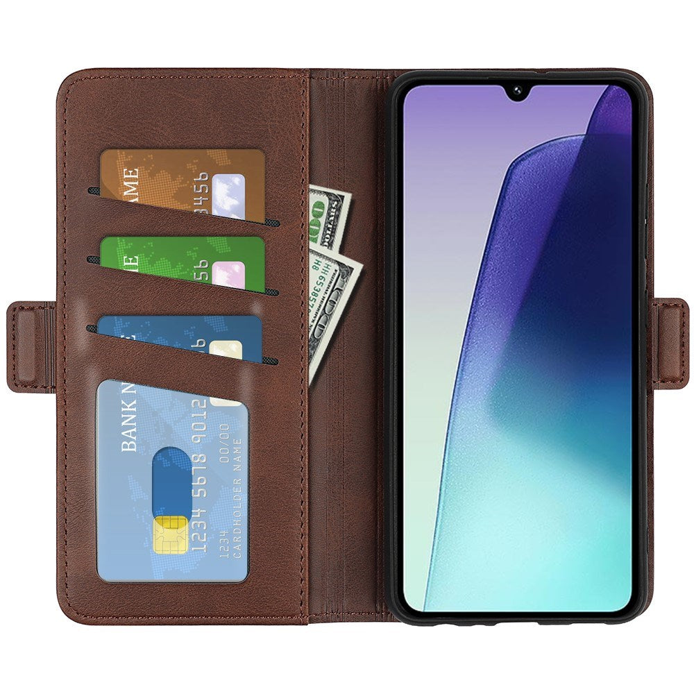 EIDERWOOD Xiaomi Redmi 14C / Poco C75 Faux Leather Flip Case with Cardholder & Stand Function - Brown