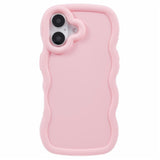iPhone 16 EIDERWOOD Flexible Plastic Wavy Case - Light Pink