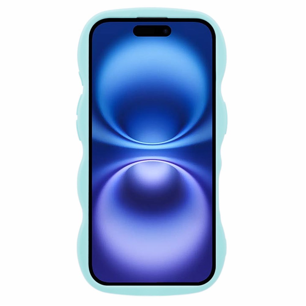 iPhone 16 EIDERWOOD Flexible Plastic Wavy Case - Blue