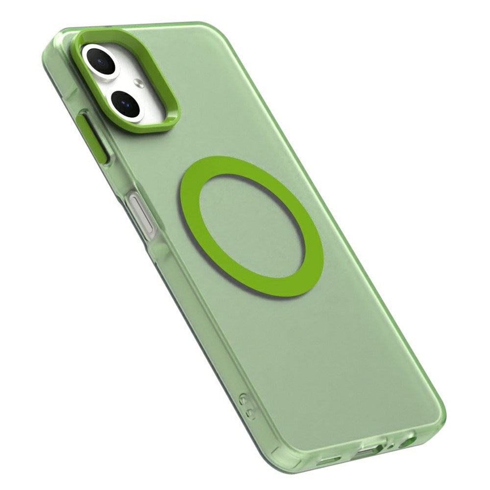 EIDERWOOD Samsung Galaxy A06 Hybrid Plastic Case - MagSafe Compatible - Transparent / Green