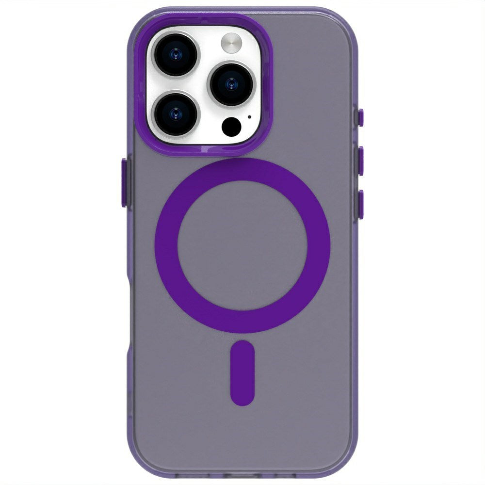 EIDERWOOD iPhone 16 Pro Hybrid Plastic Case - MagSafe Compatible - Transparent / Purple