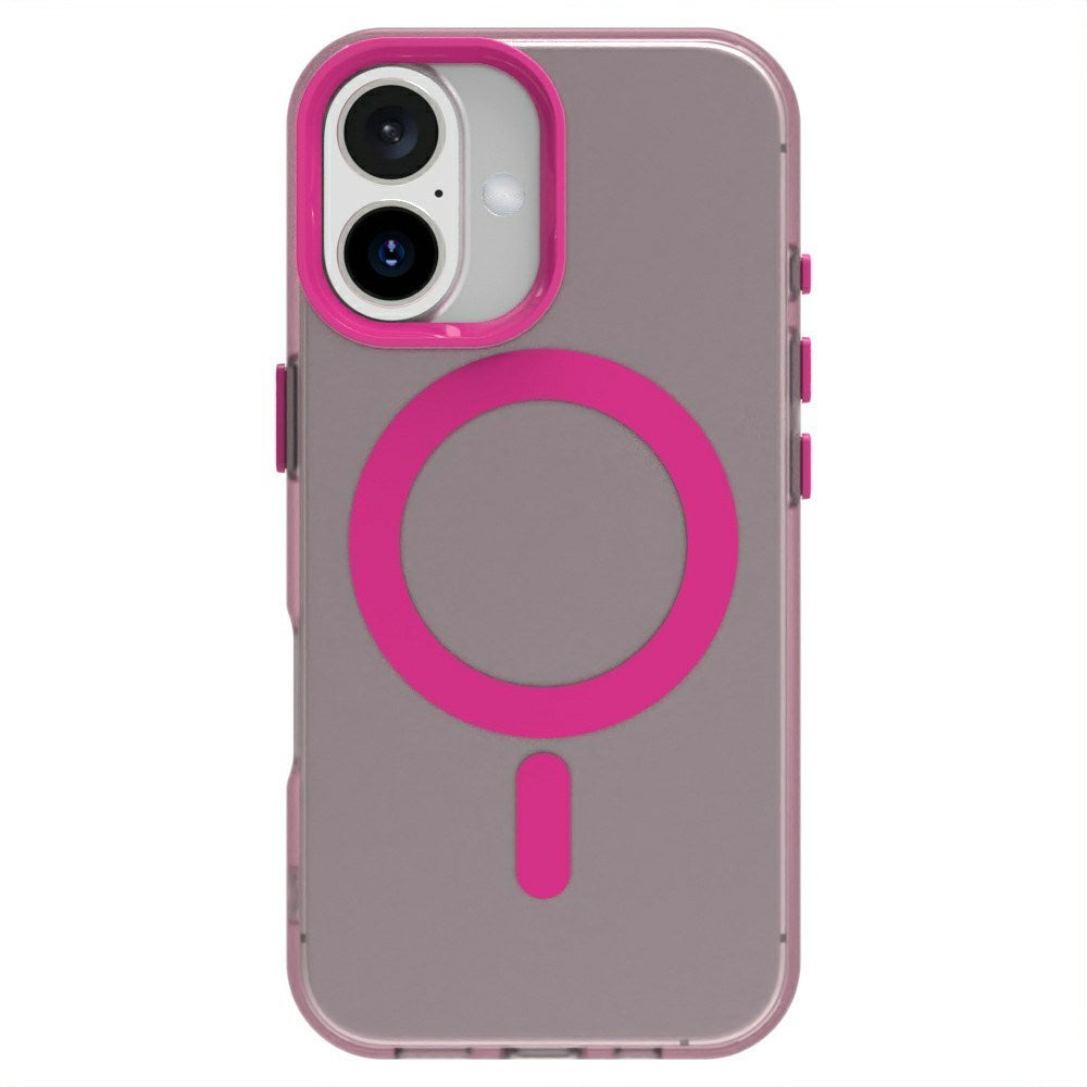 EIDERWOOD iPhone 16 Hybrid Plastic Case - MagSafe Compatible - Transparent / Pink