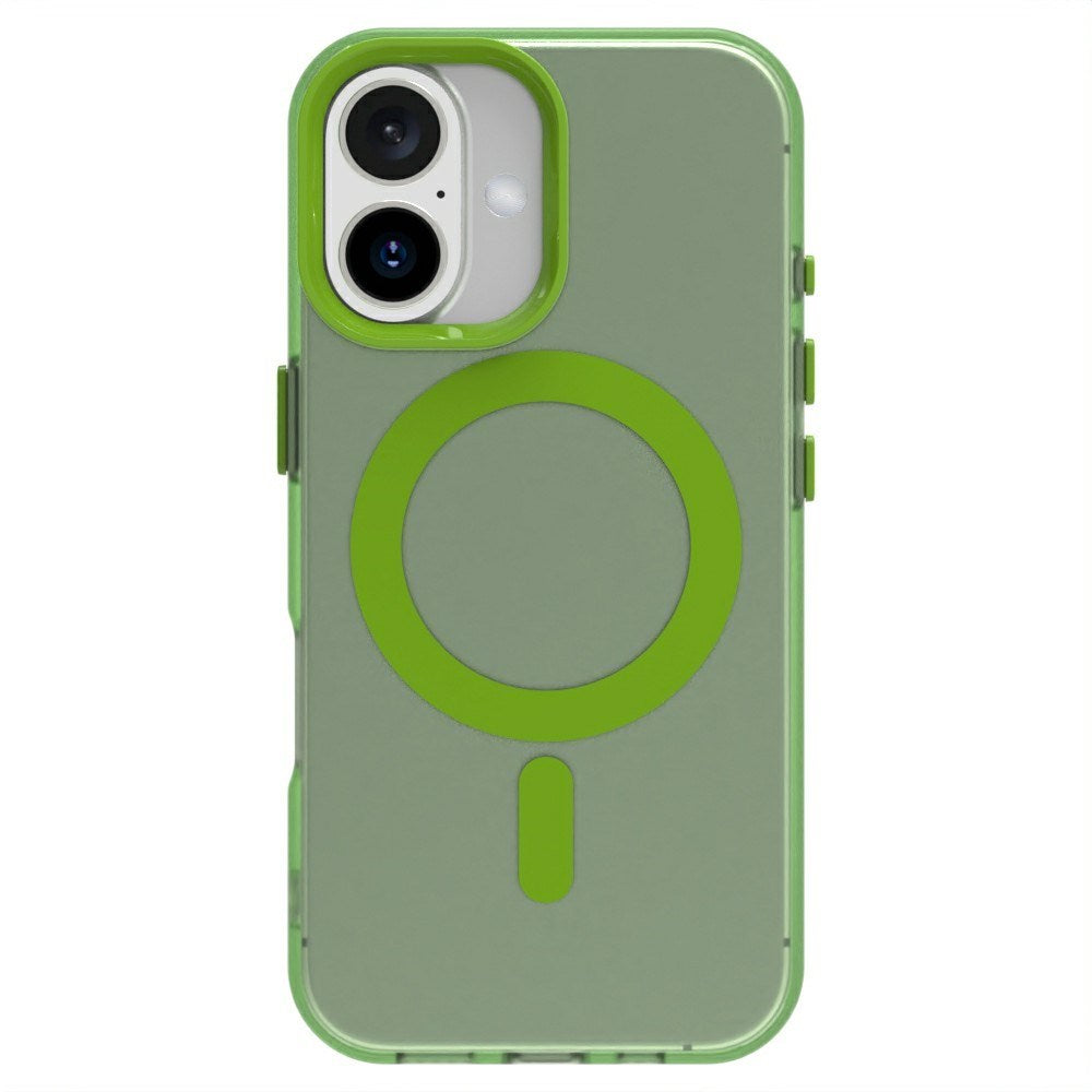 EIDERWOOD iPhone 16 Hybrid Plastic Case - MagSafe Compatible - Transparent / Green