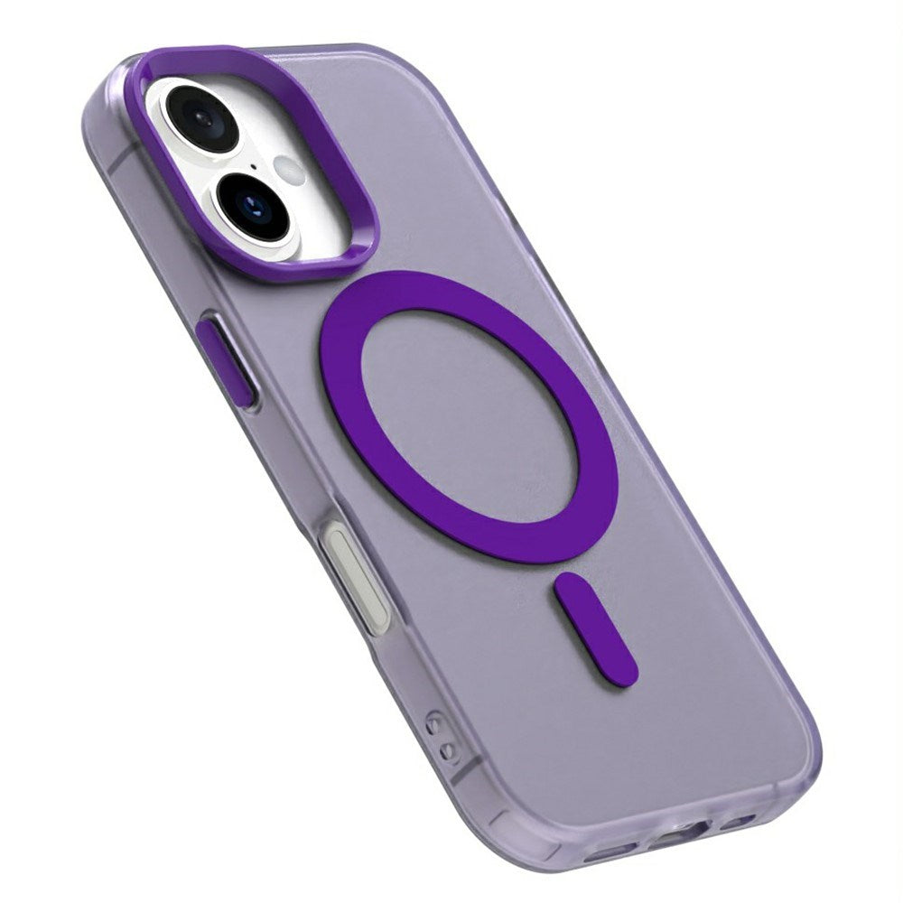 EIDERWOOD iPhone 16 Hybrid Plastic Case - MagSafe Compatible - Transparent / Purple