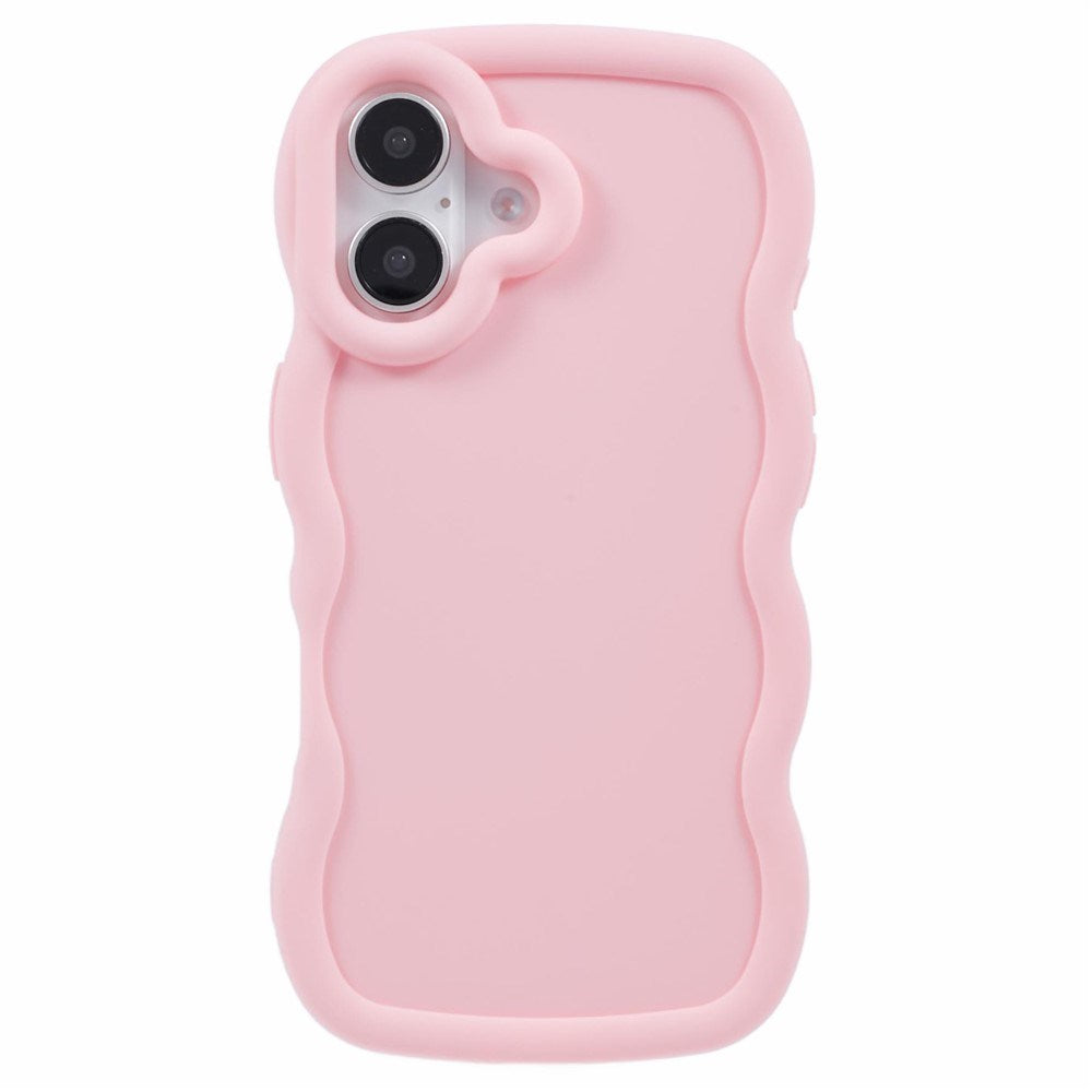 iPhone 16 Plus EIDERWOOD Flexible Plastic Wavy Case - Light Pink