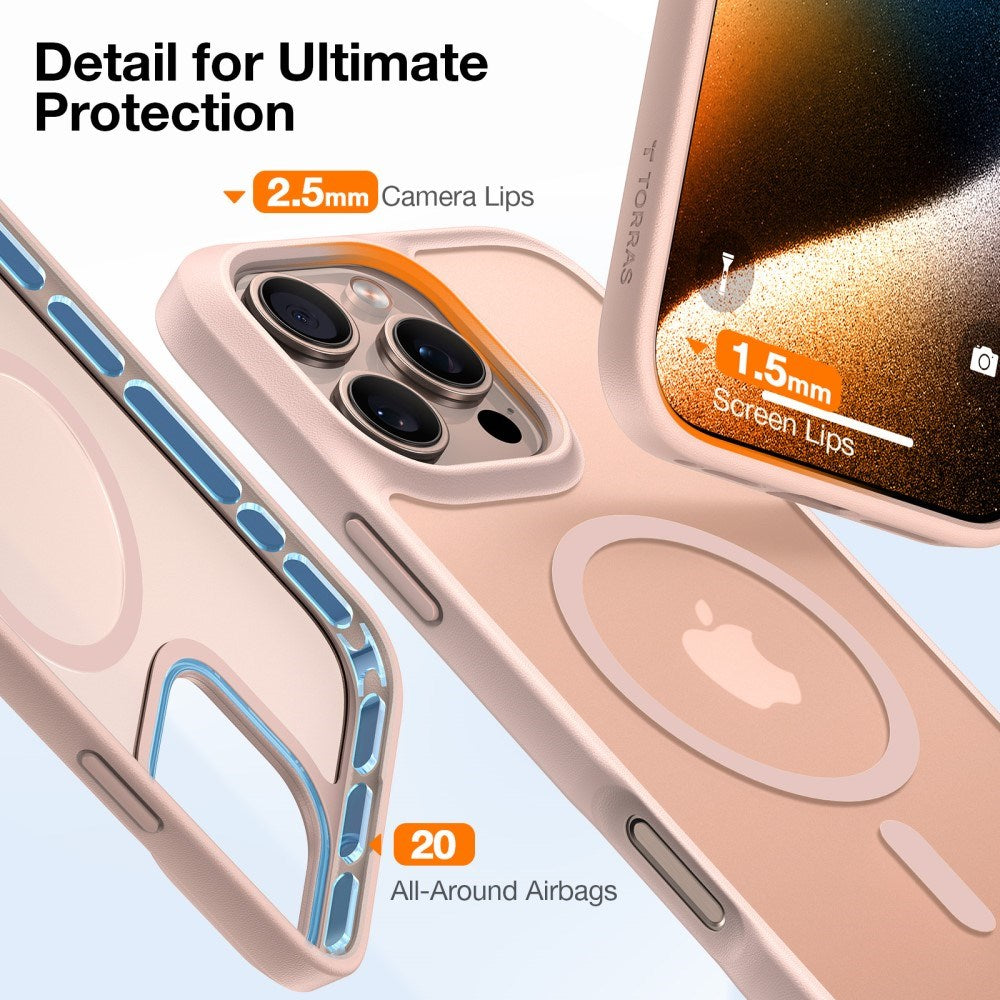 Torras iPhone 16 Pro Hybrid Case - MagSafe Compatible - Desert Gold