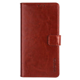 EIDERWOOD iPhone 16 Plus Faux Leather Flip Case with Wallet & Stand Function - Brown
