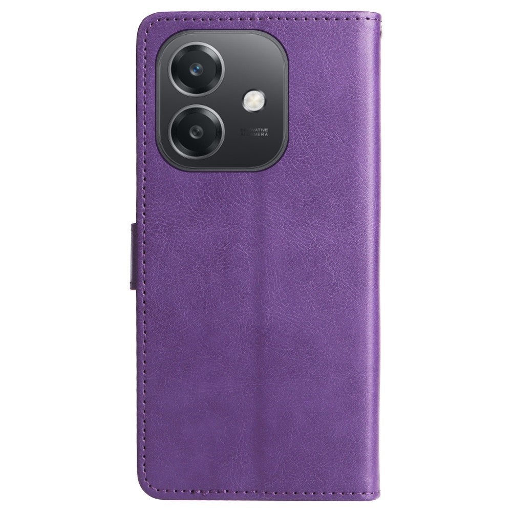 EIDERWOOD Oppo A60 / A40m / A40 Faux Leather Flip Case with Strap - Purple