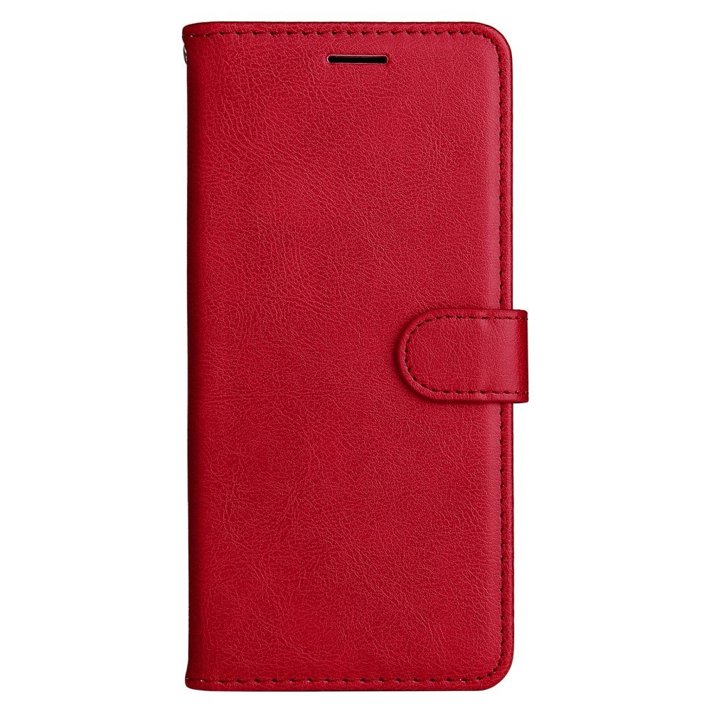 EIDERWOOD Oppo A60 / A40m / A40 Faux Leather Flip Case with Strap - Red