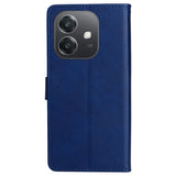 EIDERWOOD Oppo A60 / A40m / A40 Faux Leather Flip Case with Strap - Blue