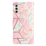 EIDERWOOD Samsung Galaxy S25+ (Plus) Flip Case with Card Holder & Strap - Pink Marble