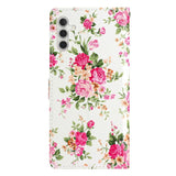 EIDERWOOD Samsung Galaxy S25+ (Plus) Flip Case with Card Holder & Strap - Flowers