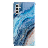EIDERWOOD Samsung Galaxy S25+ (Plus) Flip Case with Card Holder & Strap - Blue Marble