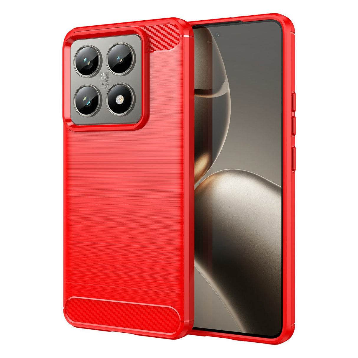 EIDERWOOD Xiaomi 14t/14T Pro Cover Carbon Fiber - Texture - Red