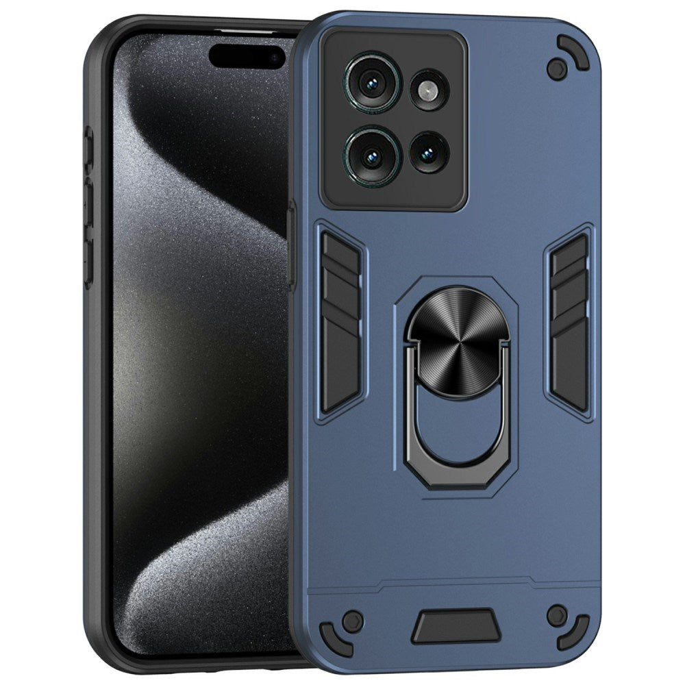 EIDERWOOD Motorola Edge 50 Tough Case w. Kickstand - Blue