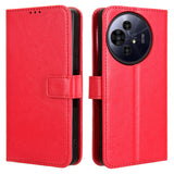 EIDERWOOD TCL 50 Pro Nxtpaper (5G) Leather Flip Case with Stand & Wallet - Red