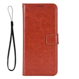 EIDERWOOD TCL 50 Pro Nxtpaper (5G) Leather Flip Case with Stand & Wallet - Brown