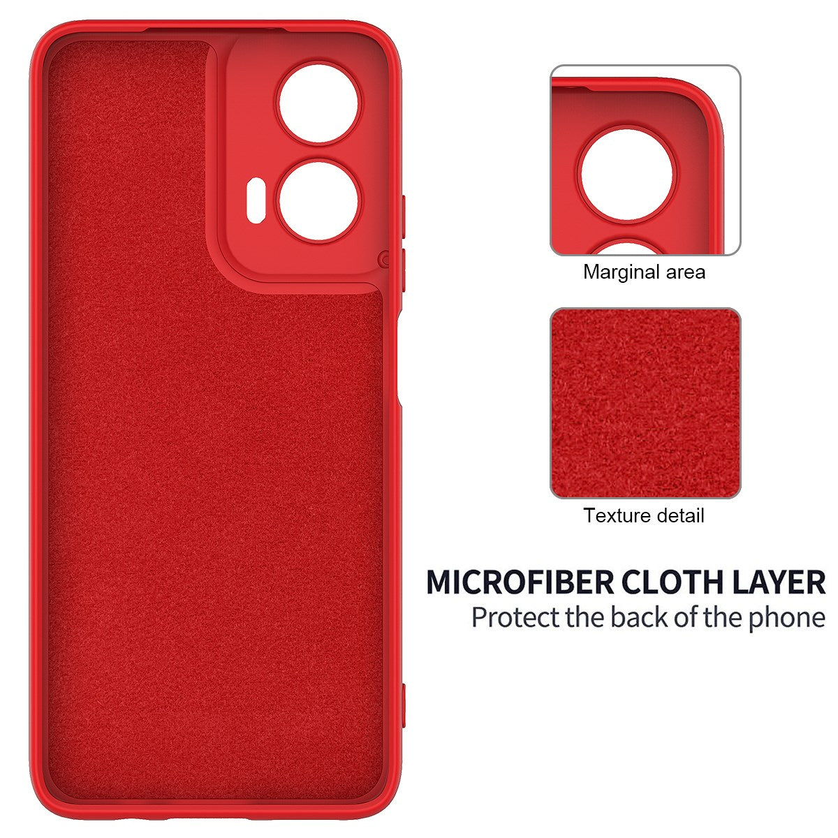 EIDERWOOD Motorola G35 5G Silikone Case w. Hand Strap - Red