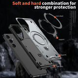 Samsung Galaxy S25/S24 Case with MagSafe Compatibility – Military-Grade Protection and Kickstand - Grey