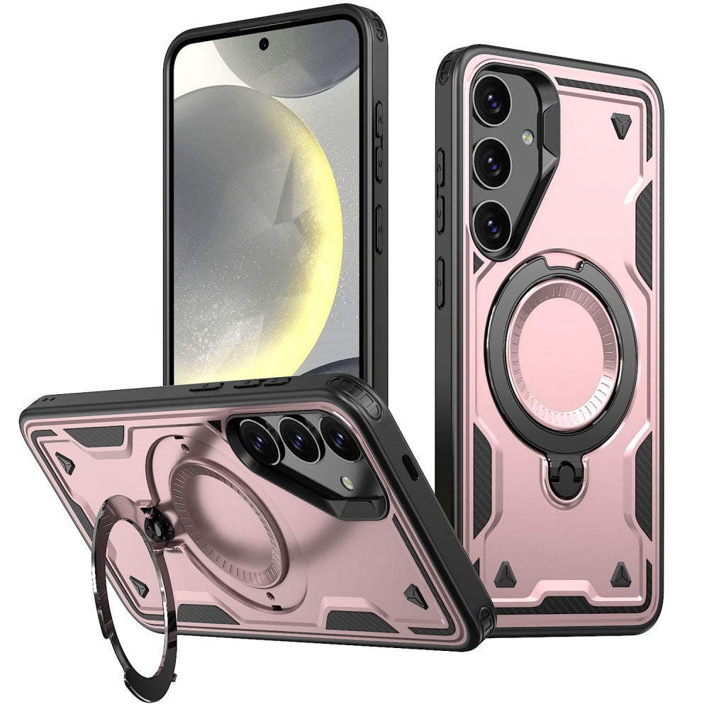 Samsung Galaxy S25/S24 Case with MagSafe Compatibility – Military-Grade Protection and Kickstand - Rose Gold