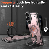 Samsung Galaxy S25/S24 Case with MagSafe Compatibility – Military-Grade Protection and Kickstand - Rose Gold