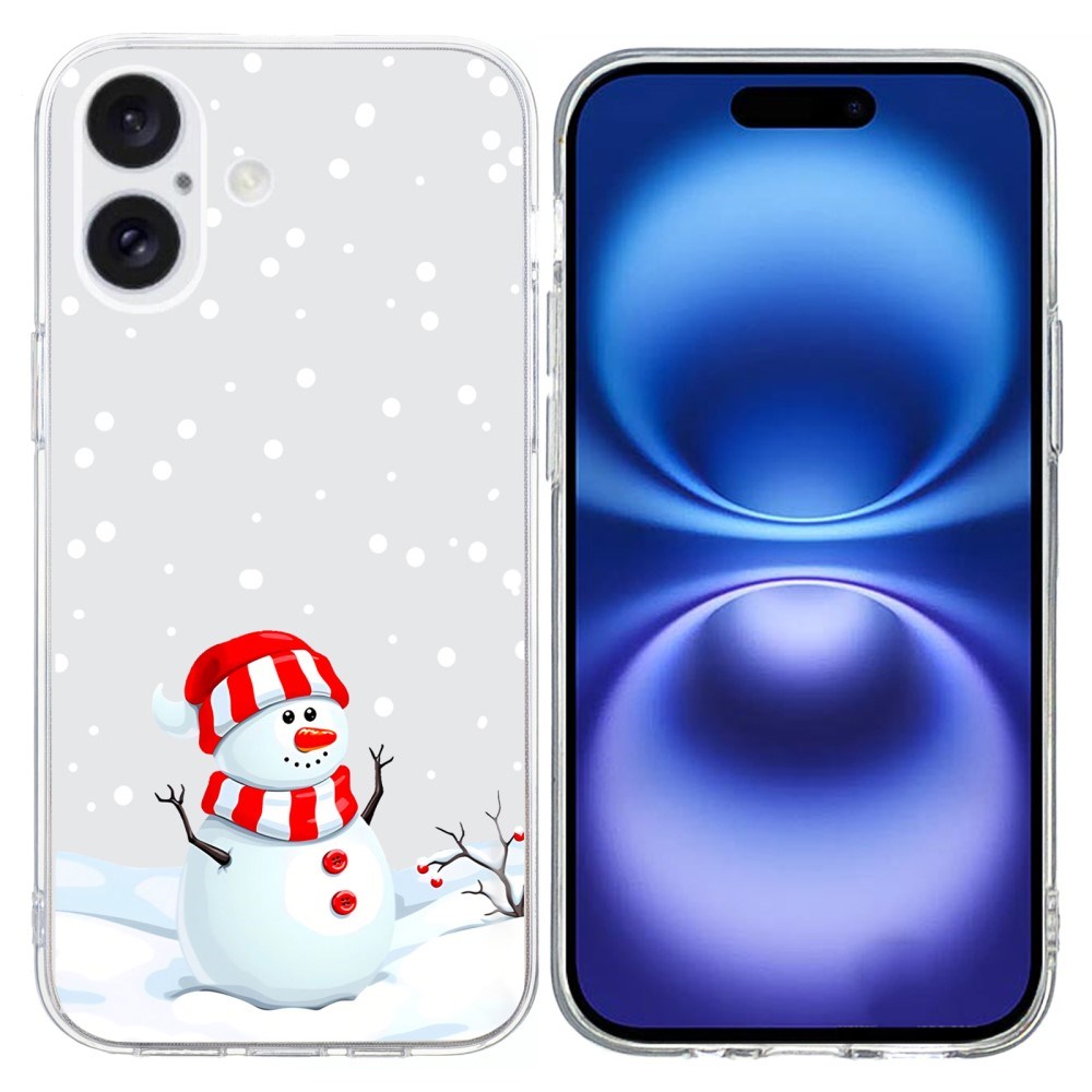 EIDERWOOD iPhone 16 Christmas Case Flexible Plastic - Snowman in the Snow